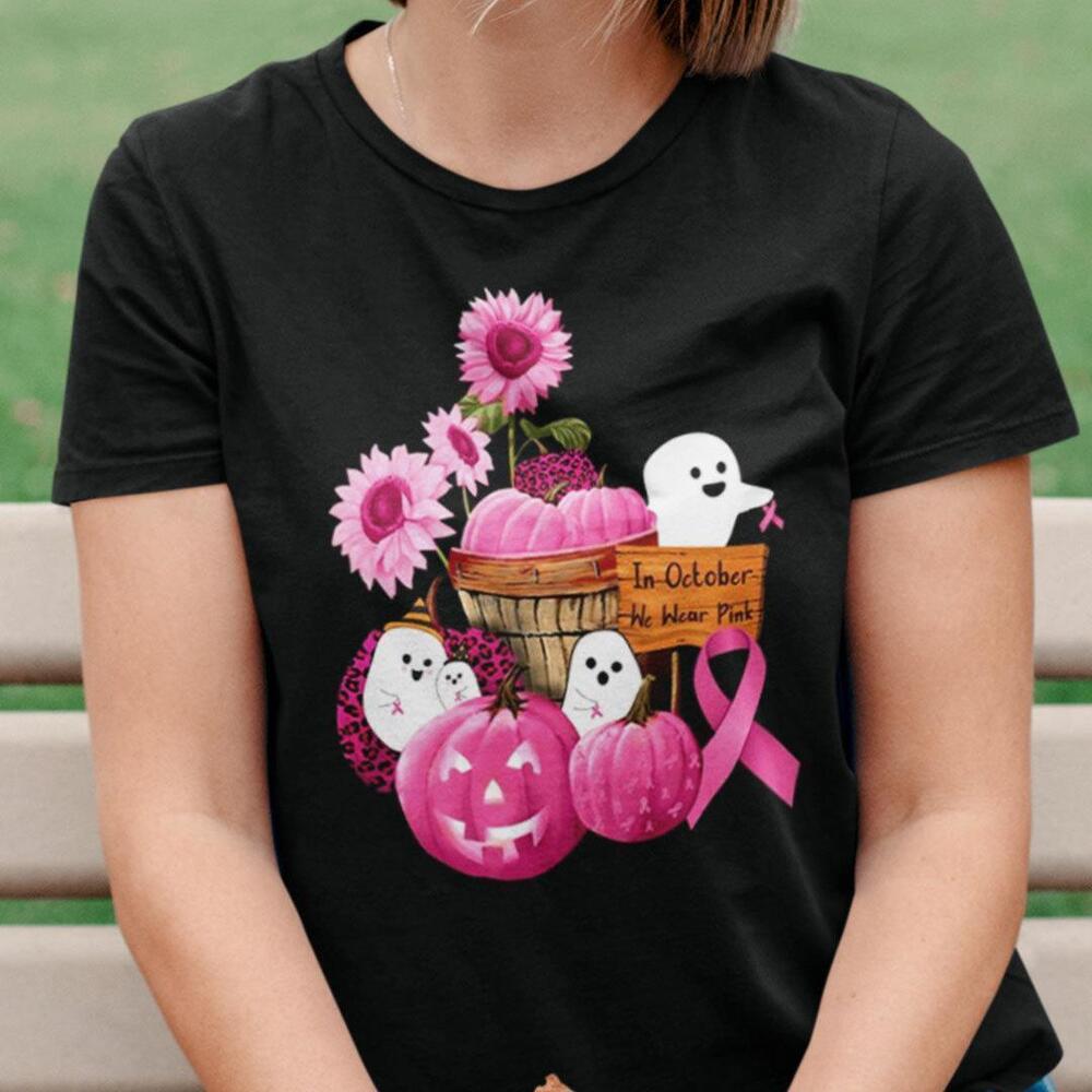 Halloween In October We Wear Shirt Breast Cancer Awareness